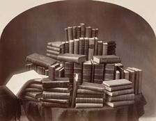 Still Life with Books, 1870s-80s. Creator: Attributed to William Notman