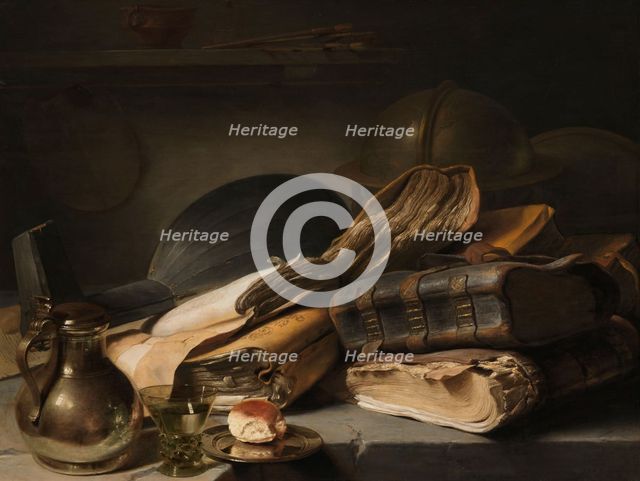 Still Life with Books, c.1627-c.1628. Creator: Jan Lievens.