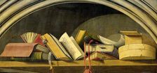 Still Life with Books in a Niche, 1442-1445. Creator: Barthélemy d'Eyck