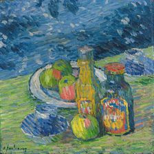 Still Life with Bottles and Fruit, 1900. Creator: Alexei Jawlensky