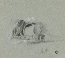 Still Life with Bottles and Pail, n.d. Creator: Unknown