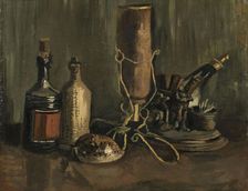 Still life with Bottles and Shell, 1884. Creator: Gogh, Vincent, van (1853-1890)