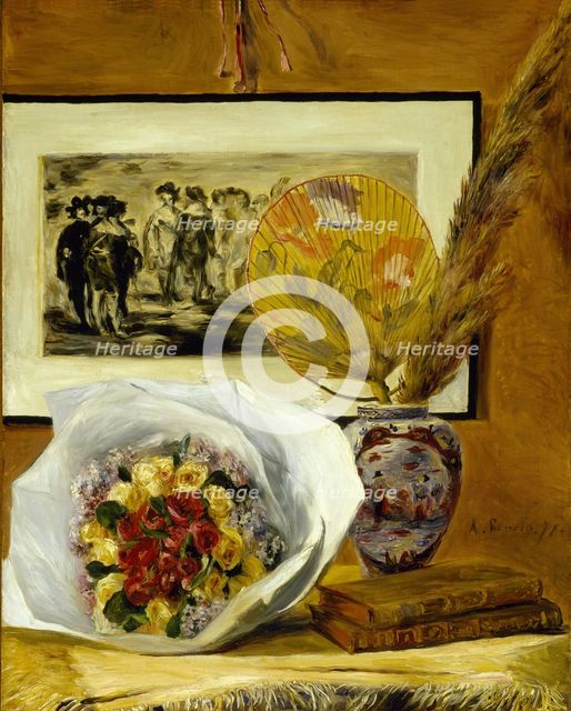 Still Life with Bouquet, 1871. Artist: Renoir, Pierre Auguste (1841-1919)
