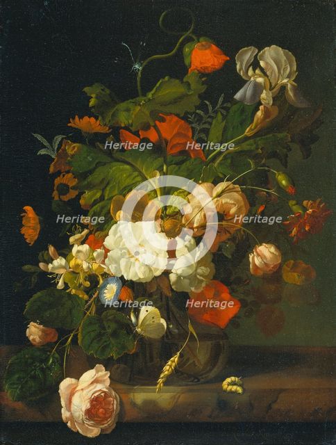 Still Life with Bouquet of Flowers, 1698. Creator: Rachel Ruysch.