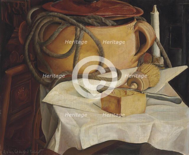 Still life with candle.