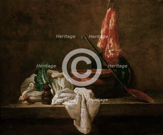 Still Life with Celery Root, 1732. Creator: Chardin, Jean-Baptiste Siméon (1699-1779).