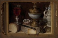 Still Life with Cheese, c1615-1620. Creator: Flegel, Georg (1566-1638)