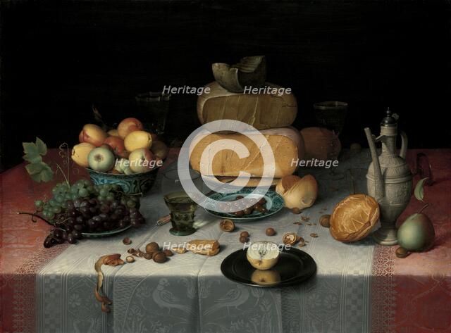 Still Life with Cheese, c.1615. Creator: Floris Claesz van Dijck.