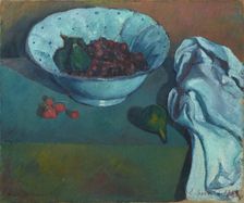 Still life with cherries and figs, 1887. Creator: Emile Bernard