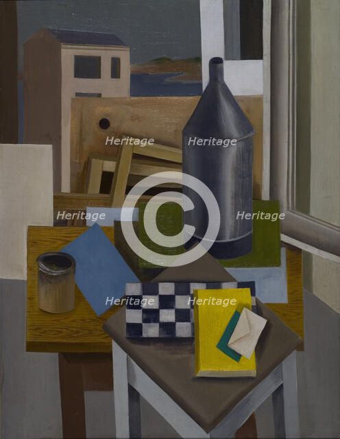 Still Life with Chess, 1927. Creator: Suta, Romans (1896-1944).