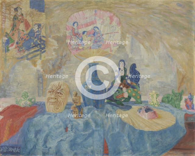 Still Life with Chinoiseries, 1906. Creator: James Ensor.