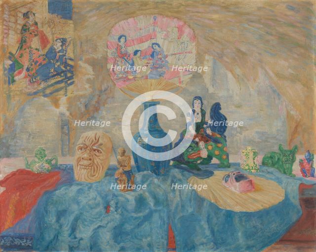Still Life with Chinoiseries, c1906. Creator: James Ensor.