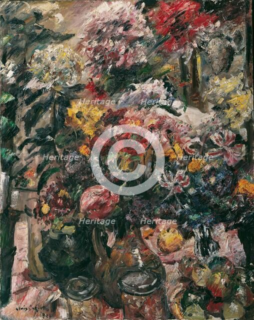 Still Life with Chrysanthemums and Amaryllis, 1922. Creator: Corinth, Lovis (1858-1925).