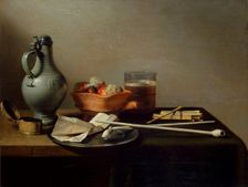 Still Life with Clay Pipes 1636. Creator: Claesz, Pieter (c. 1597-1660)