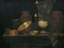 Still life with copper dishes, undated. (c1670s) Creator: Joannes de Cordua