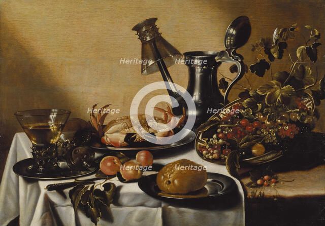 Still Life with Crab and Fruit. Creator: Unknown.