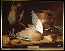 Still Life with Duck José Lopez Enguidanos oil