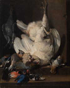 Still Life with Dead Birds, 1676. Creator: Johann Heinrich Roos