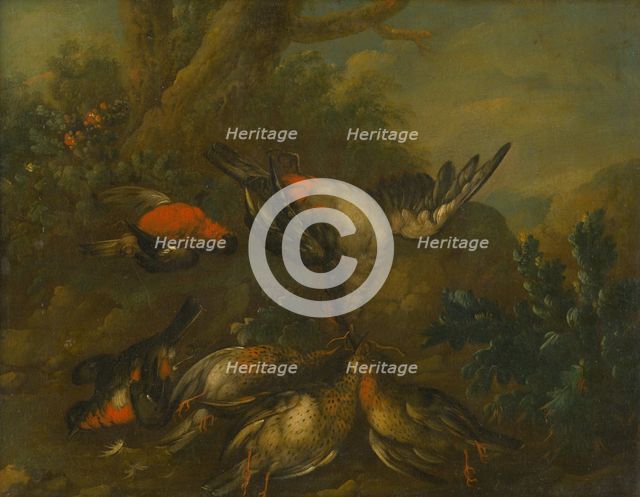 Still Life with Dead Birds, 1720-1730. Creator: Philipp Ferdinand de Hamilton.