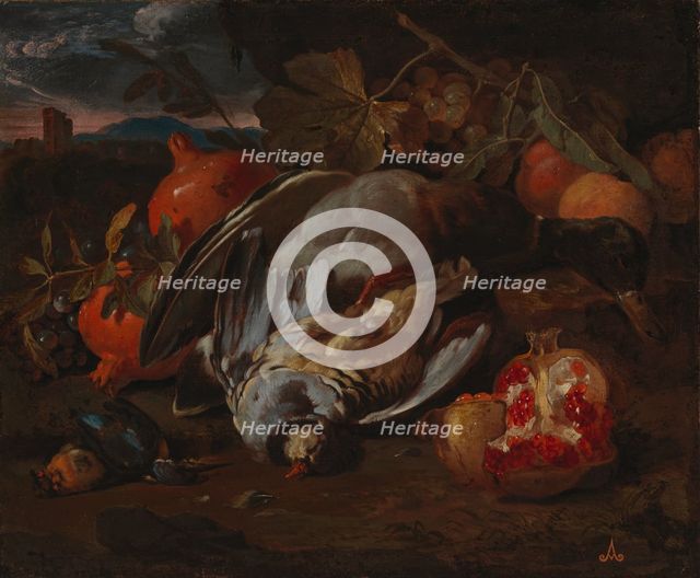 Still life with dead game, c1680s. Creator: Circle of Franz Werner von Tamm.