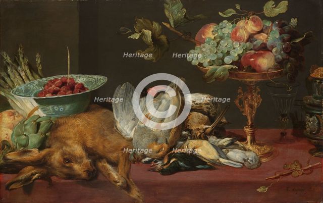 Still Life with Dead Game, Fruit and Vegetables, c.1616-c.1620. Creator: Frans Snyders.