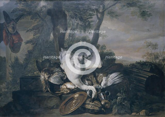 Still Life with Dead Swan, mid-17th century. Creator: Adriaen van Utrecht.