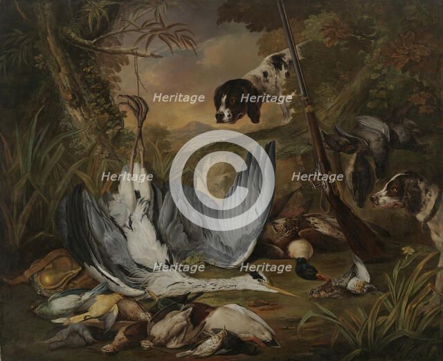 Still life with dogs, c1740-1770. Creator: Jacob Xaver Vermoelen.