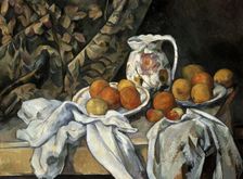 Still Life with Drapery c1895. Artist: Paul Cezanne