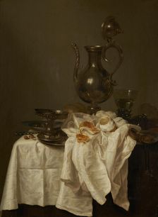 Still life with ewer, 1643. Creator: Willem Claesz Heda
