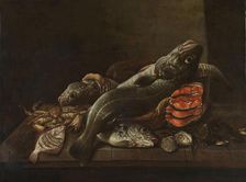 Still Life with Fish, 1645-1681. Creator: Isaac van Duynen