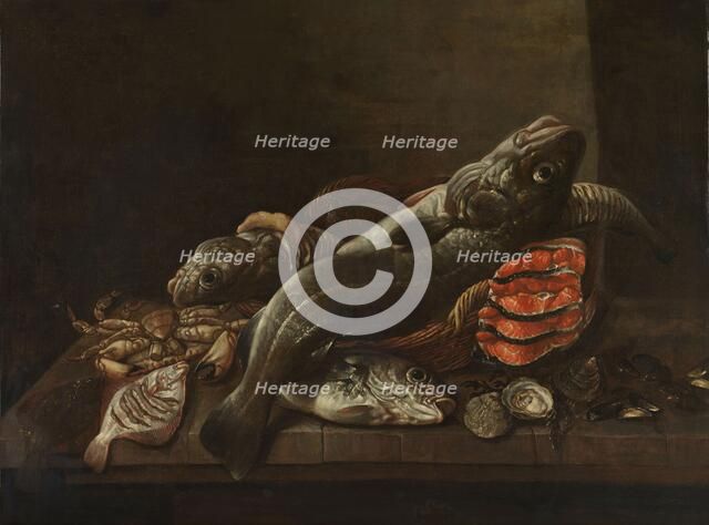 Still Life with Fish, 1645-1681. Creator: Isaac van Duynen.