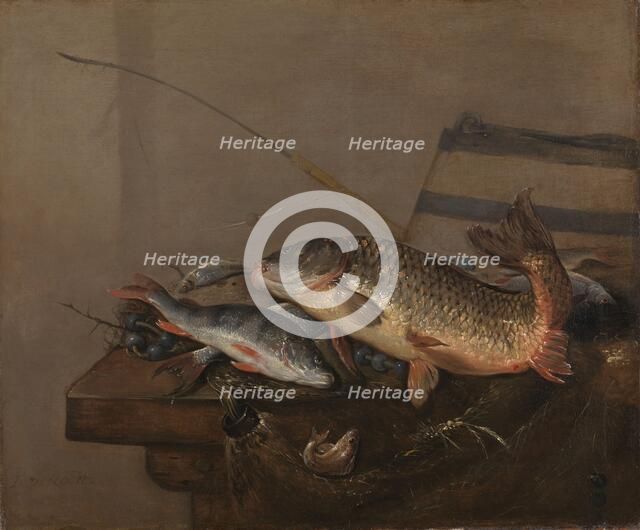 Still life with fish, 1648-1672. Creator: Pieter van Noort.
