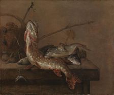 Still life with fish, 1648-1672. Creator: Pieter van Noort