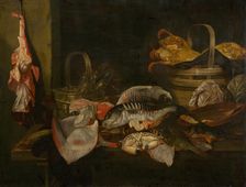 Still Life with Fish, 1660-1670. Creator: Abraham van Beyeren
