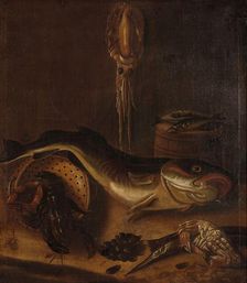 Still Life with Fish, 1625-1675. Creator: A van Doef