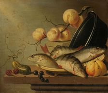 Still Life with Fish and Fruit, 1652. Creator: Harmen Steenwijck