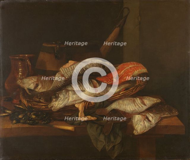 Still Life with Fish, c.1650-c.1670. Creator: Abraham van Beyeren.