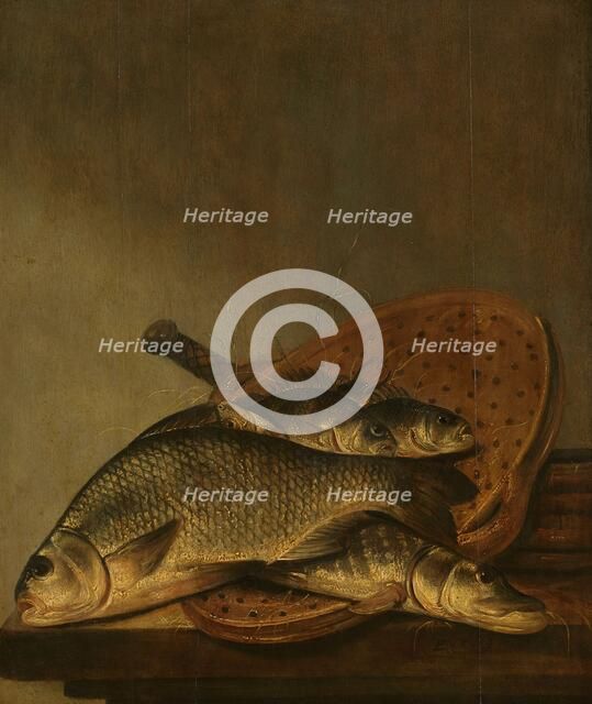 Still life with fish, c.1630-c.1659. Creator: Pieter de Putter.