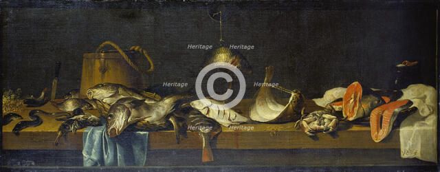 Still life with Fish on a Vending Counter, c1635-1640. Creator: Jacob Foppens van Es.