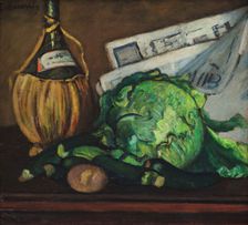 Still Life with Flask of Wine, c1930-1935. Creator: Marussig, Pietro (1879-1937)