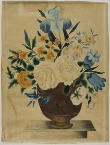 Still Life with Flower Arrangement in Pot, n.d. Creator: Unknown