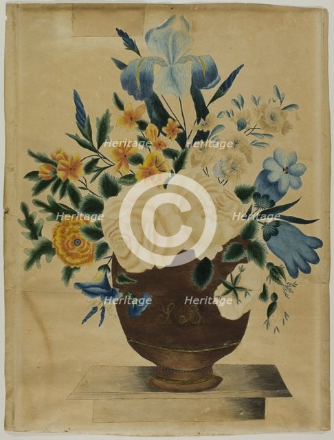 Still Life with Flower Arrangement in Pot, n.d. Creator: Unknown.