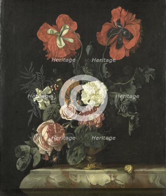 Still Life with Flowers, 1667. Creator: Nicolaes Lachtropius.