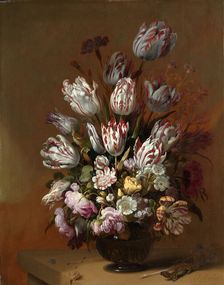 Still life with flowers, 1639. Creator: Bollongier, Hans Gillisz. (1600-1645)