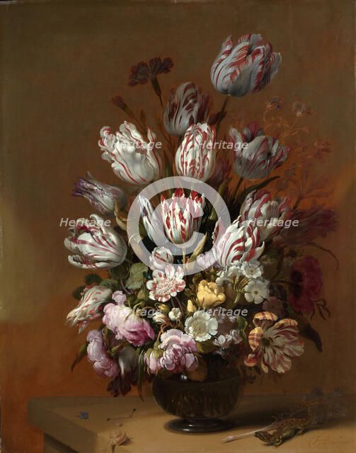 Still life with flowers, 1639. Creator: Bollongier, Hans Gillisz. (1600-1645).