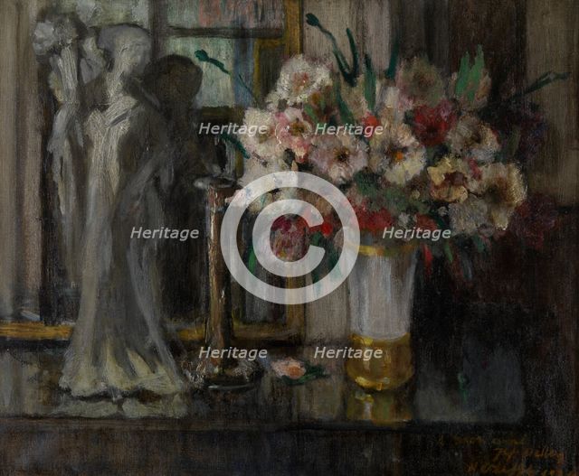 Still Life with Flowers, 1924. Creator: Auguste Oleffe.