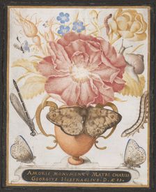Still Life with Flowers, a Snail and Insects, 1589. Creator: Joris Hoefnagel