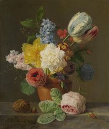 Still Life with Flowers and Nuts, c.1830. Creator: Anthony Oberman