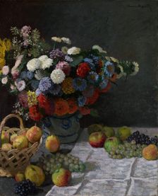 Still Life with Flowers and Fruit, 1869. Creator: Claude Monet