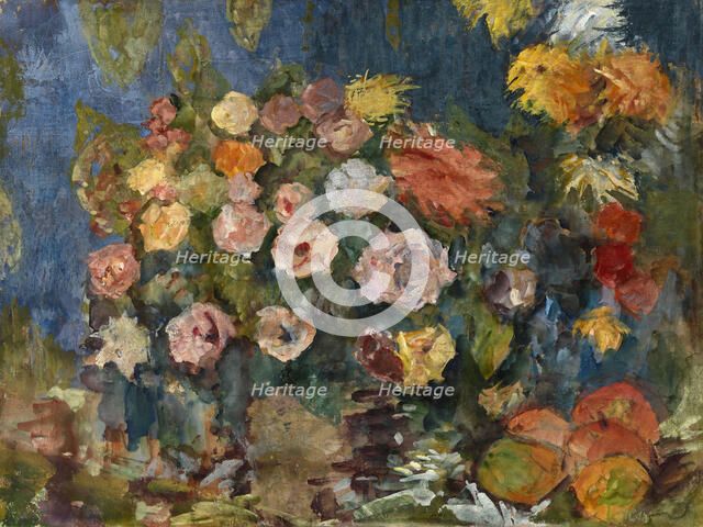 Still Life with Flowers and Fruit, 1907. Artist: Sapunov, Nikolai Nikolayevich (1880-1912)